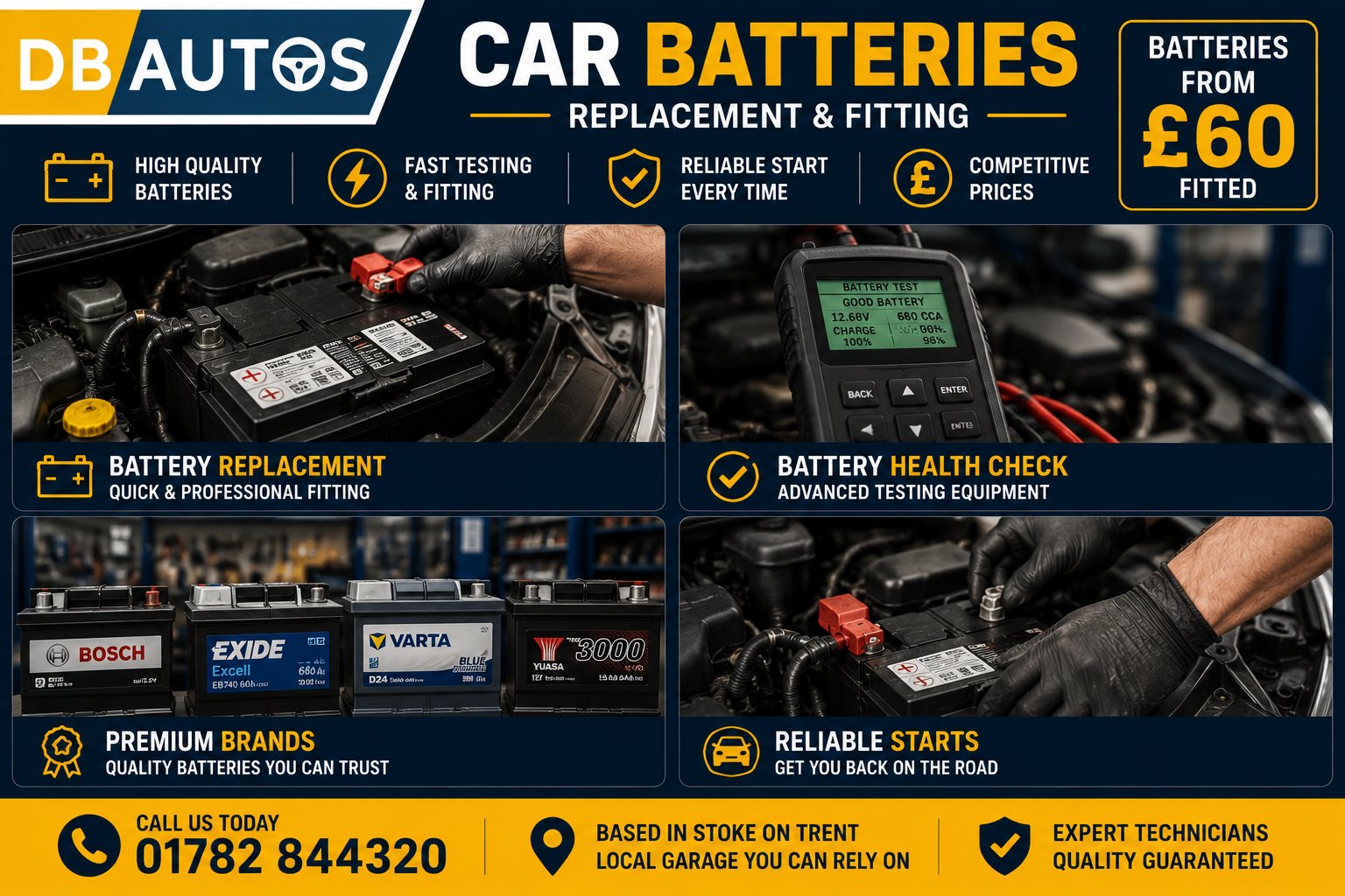 Car Battery Replacement — DB Autos, Stoke-on-Trent