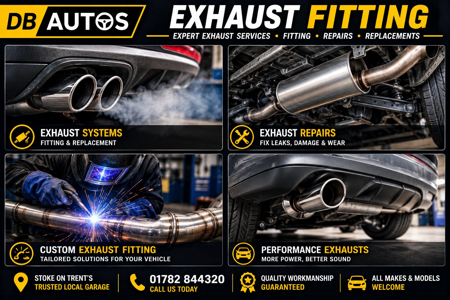 Exhaust Fitting & Repairs — DB Autos, Stoke-on-Trent