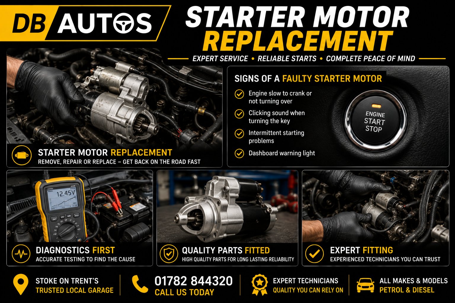 Starter Motor Replacement — DB Autos, Stoke-on-Trent